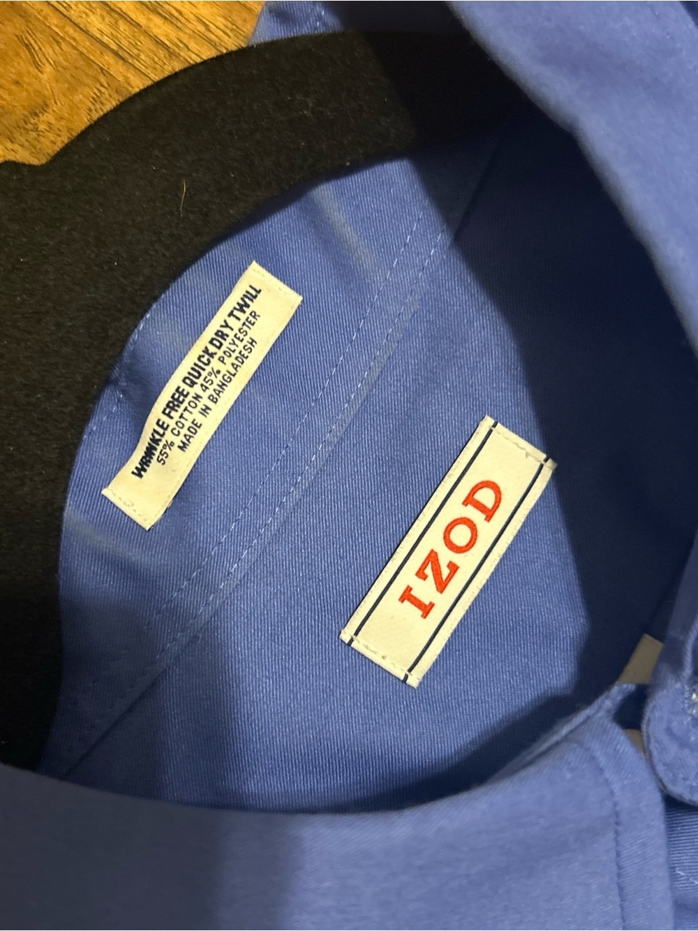 Izod Men's Royal Blue Button-Down Dress Shirt - Picture 4 of 8